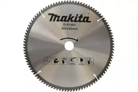 Пильный диск для алюминия Makita 305x30x2.8/2x100T D-81963