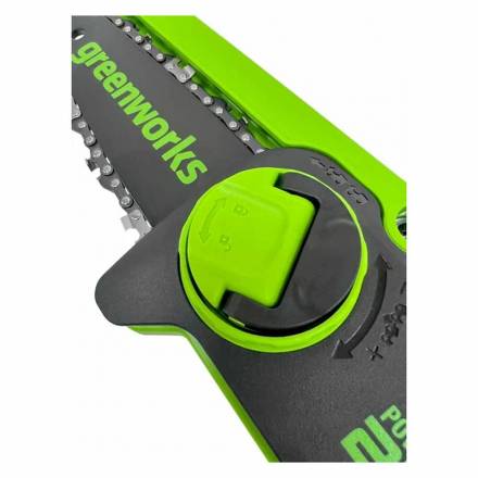 Мини-пила цепная аккумуляторная Greenworks G24MCS10K2, 10см, 24v (1х 2Ач, и ЗУ) (2008207UA)