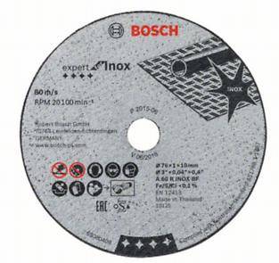 Диск отрезной BOSCH Expert for Inox, 76х1х10 прямой, 5 штук (2.608.601.520)