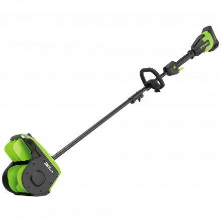 Аккумуляторная снегоуборочная лопата Greenworks GD40SS2 Арт. 2603107UH, 40V, 30 см, с регулируемым направлением выброса, бесщеточный, с 1хАКБ 8 Ач и ЗУ