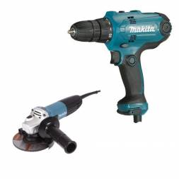 Набор инструментов Makita DK0121 (дрель DF0300+ УШМ GA5030)