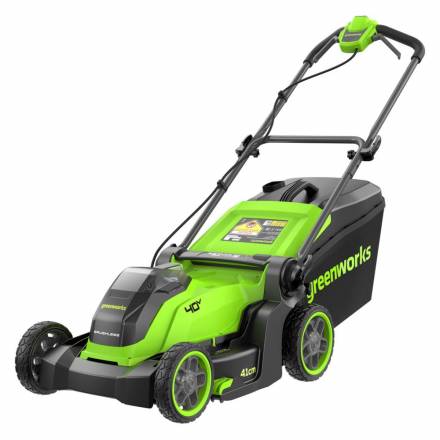 Аккумуляторная газонокосилка Greenworks GD40LM411, 41 см, 40V (без АКБ и ЗУ) (2521007)
