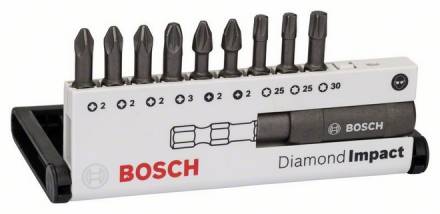 Набор Bosch из 10 насадок-бит Diamond Impact (2.608.522.064)