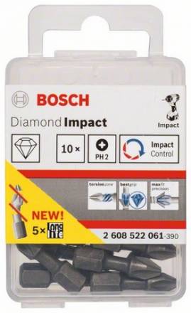 Набор бит Bosch Diamond Impact PH 2 (2.608.522.061)