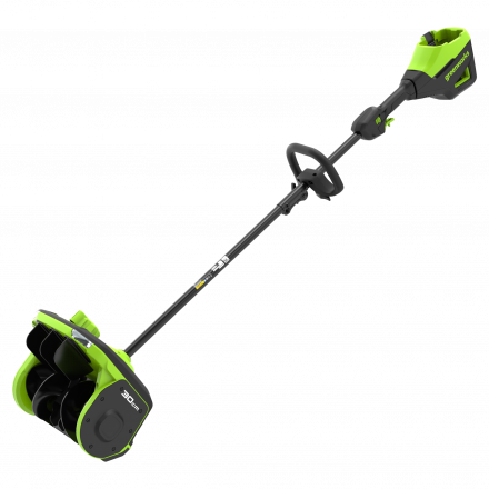 Аккумуляторная снегоуборочная лопата Greenworks GD60SS2 Арт. 2603207UB, 60V, 30 см, с регулируемым направлением выброса, бесщеточный, c 1хАКБ 4Ач и ЗУ