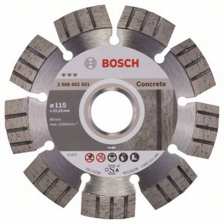 Диск алмазный Bosch 115x22,22 Best for Concrete (2.608.602.651)