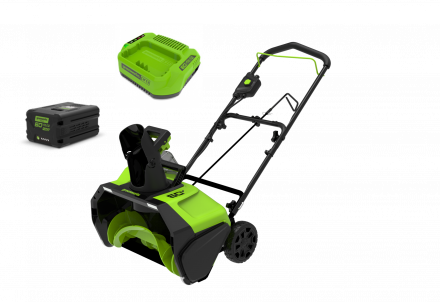 Аккумуляторный снегоуборщик Greenworks GD60PSTk5, 2602907UG,60v, 51 см, АКБ 5 А·ч и ЗУ