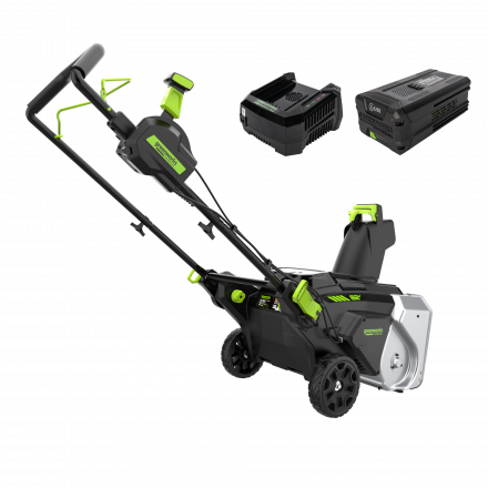 Снегоуборщик аккумуляторный Greenworks 82SN22 Арт. 2603307UB, 82V, 56 см, бесщеточный, c 1хАКБ 5АЧ и ЗУ