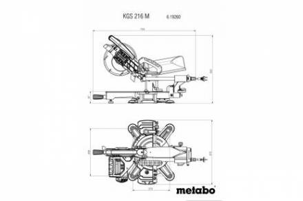 Торцовочная пила Metabo KGS 216 M + пильный диск (KGS216M)