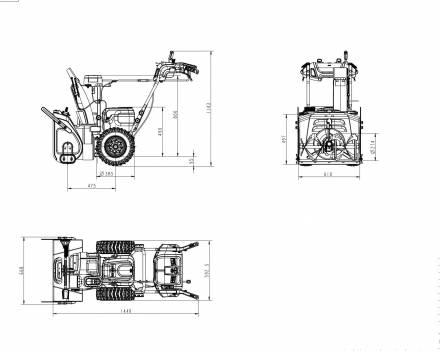 Снегоуборщик Greenworks GD82ST56, 82v, 61 см, в комплекте 3 шт. АКБ 2.5 А·ч и двойное ЗУ (самоходный ,аккумуляторный) 2602807U3А