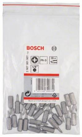 Набор Bosch из 25 бит 25 мм PH0 Extra Hart (2.607.001.507)