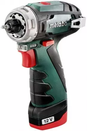 Аккумуляторная дрель-шуруповерт 12V Metabo PowerMaxx BS Quick 618155310 (1x2Ач, съемный патрон, угловой патрон, сумка)