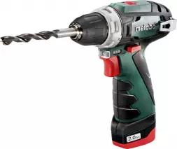 Аккумуляторная дрель-шуруповерт 12V Metabo PowerMaxx BS Quick 618155310 (1x2Ач, съемный патрон, угловой патрон, сумка)