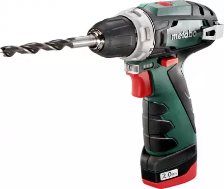Аккумуляторная дрель-шуруповерт 12V Metabo PowerMaxx BS Quick 618155310 (1x2Ач, съемный патрон, угловой патрон, сумка)