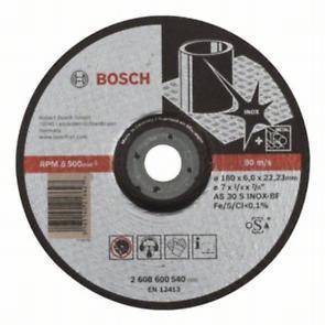 Диск обдирочный BOSCH Expert for Inox 180х6х22 выпуклый, для нерж. стали (2.608.600.540)