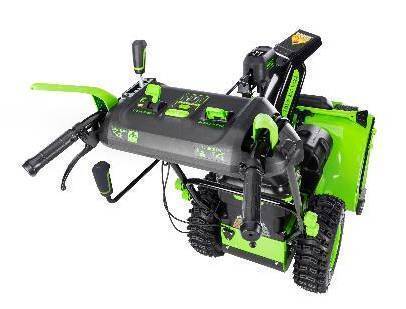 Снегоуборщик Greenworks GD82ST56, 82v, 61 см, в комплекте 3 шт. АКБ 8 А·ч и двойное ЗУ (самоходный ,аккумуляторный) 2602807U3G