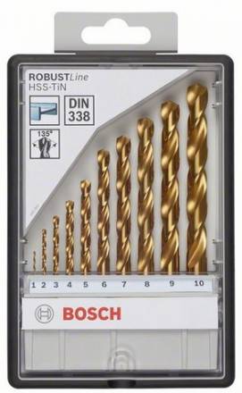 Набор свёрл по металлу Bosch Robust Line HSS-TiN (2.607.010.536)