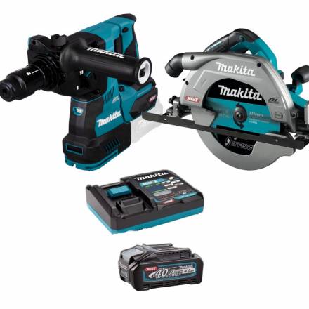 Набор акк. инструмента: 40V перфоратор 2.9Дж (HR004GZ), пила дисковая 270мм (HS011GZ), 1*АКБ 40V 4АЧ,  ЗУ