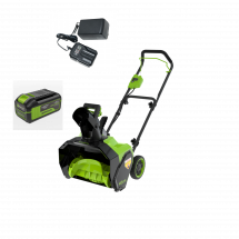 Снегоуборщик аккумуляторный Greenworks G40ST40, 40V, 40 см, с 1хАКБ 4 Ач и ЗУ (2603607UB)