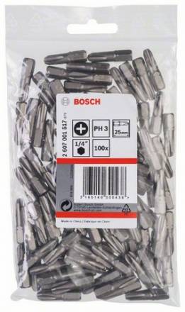 Набор Bosch из 100 бит 25 мм PH3 Extra Hart (2.607.001.517)