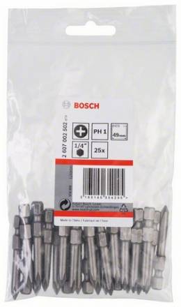 Набор Bosch из 25 бит 49 мм PH1 Extra Hart (2.607.002.502)