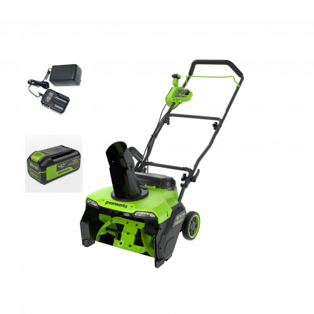 Снегоуборщик аккумуляторный бесщеточный Greenworks GD40STX2, 40V, 51 см, с 1хАКБ 5 Ач и ЗУ (2603407UG)
