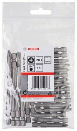 Набор Bosch из 25 бит 49 мм PH2 Extra Hart (2.607.002.503)