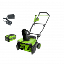 Снегоуборщик аккумуляторный бесщеточный Greenworks GD40STX2, 40V, 51 см, с 1хАКБ 8 Ач и ЗУ (2603407UH)