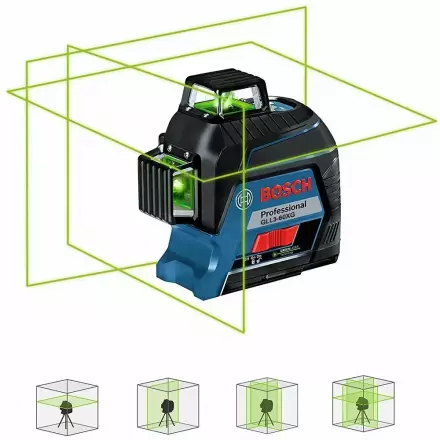 Лазерный нивелир Bosch GLL 3-60 GX, 3 плоскости, зеленый луч (0.601.063.Z80)