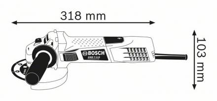 Угловая шлифмашина (болгарка) 115мм Bosch GWS 7-115, 720Вт (0.601.388.106)