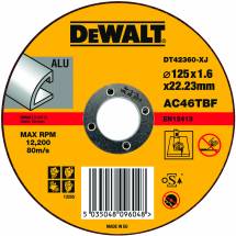Отрезной круг по алюминию DeWALT DT 42360, 125 x 22.2 x 1,6 мм (плоский)
