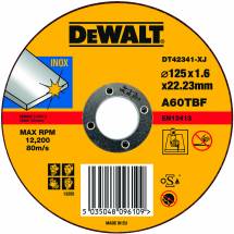 Отрезной круг по нержавеющей стали DeWALT DT 42341, 125 x 22.2 x 1,6 мм (плоский)