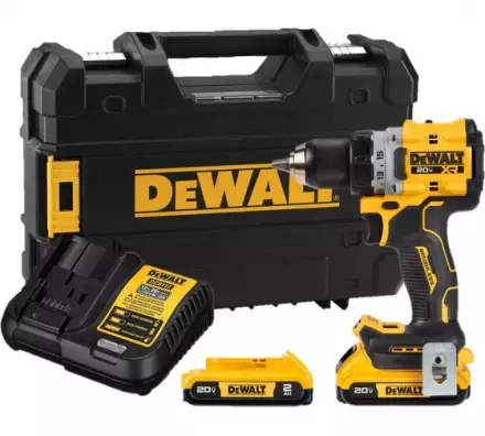 Аккумуляторная дрель-шуруповерт DeWalt 20В, 90 Нм, DCD800D2T-A9 (2*2Ач, ЗУ)