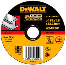 Отрезной круг по металлу DeWALT EXTREME DT 43301, 125 x 22.2 x 1,6 мм (плоский)