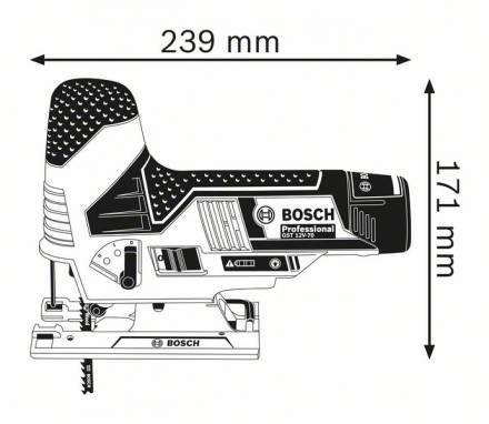 0.601.5A1.005 Лобзик аккумуляторный Bosch GST 12V-70