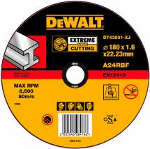 Отрезной круг по металлу DeWALT EXTREME DT 43501, 180 x 22.2 x 1,6 мм (плоский)