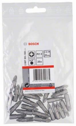 Набор Bosch из 25 бит 25 мм PZ2 Extra Hart (2.607.001.560)