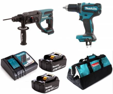 Набор аккумуляторного инструмента Makita PT02 из 2-х, в сумке