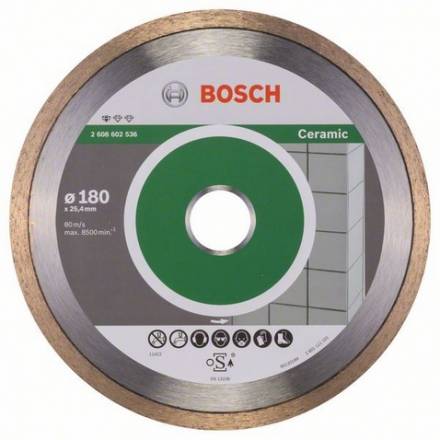 Диск алмазный Bosch 180x25,4 Standard for Ceramic (2.608.602.536)
