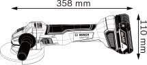0.601.9J4.004  Аккумуляторная угловая шлифмашина Bosch GWS 18V-10