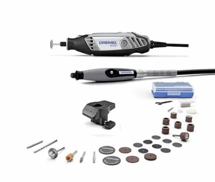 Гравер Dremel 3000-2/30, с гибким валом, в кейсе (F.013.300.0RB)