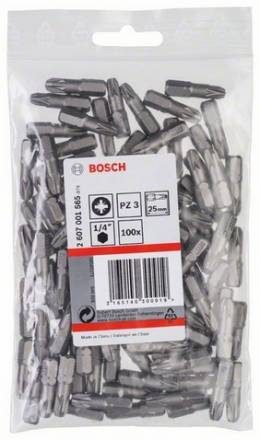 Набор Bosch из 100 бит 25 мм PZ3 Extra Hart (2.607.001.565)