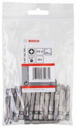 Набор Bosch из 25 бит 49 мм PZ2 Extra Hart (2.607.002.506)