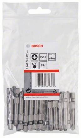Набор Bosch из 25 бит 49 мм PZ3 Extra Hart (2.607.002.507)