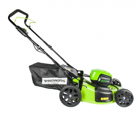 Аккумуляторная газонокосилка 46см,  60V GreenWorks GD60LM46HPK4 (1х4Ач, ЗУ) (2502807UB)