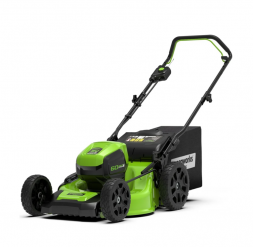 Аккумуляторная газонокосилка 46см,  60V GreenWorks GD60LM46HPK4 (1х4Ач, ЗУ) (2502807UB)