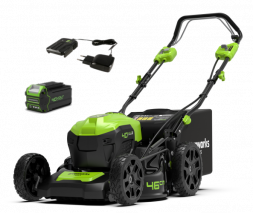 Аккумуляторная газонокосилка 46см,  40V, самоходная GreenWorks GD40LM46SP (1х4Ач, ЗУ) (2506807UB)