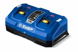 Зарядное устройство ЗУБР Turbo, 20 В, 2 порта, 2х9 А, для АКБ LMS ПРОФЕССИОНАЛ (TC-20-2)