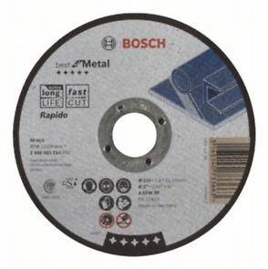 Диск отрезной BOSCH Best Rapido, 125х1х22 выпуклый, для металла (2.608.603.515)