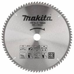 Диск пильный для алюминия Makita, 305x30х2.2, 80 зубьев (D-16520)